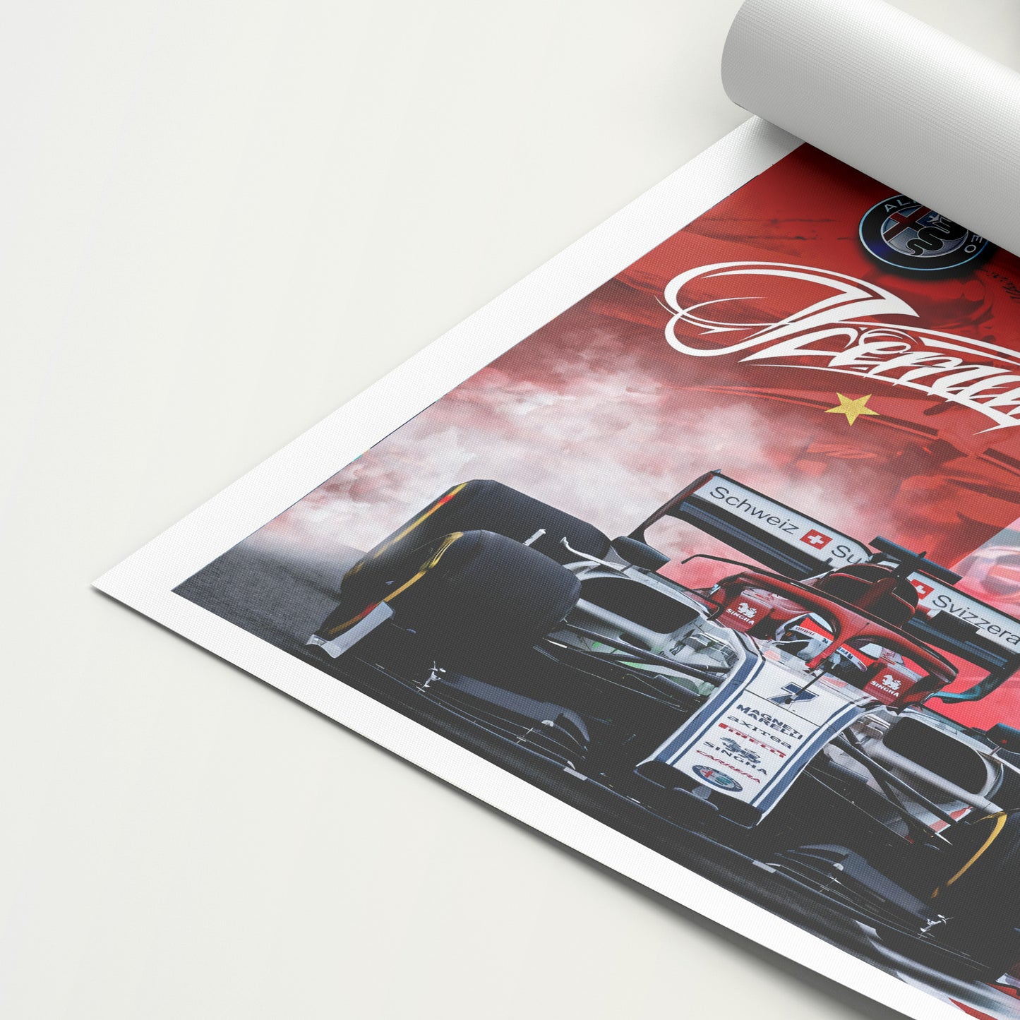 Kimi Raikkonen 'Alfa Romeo' Canvas