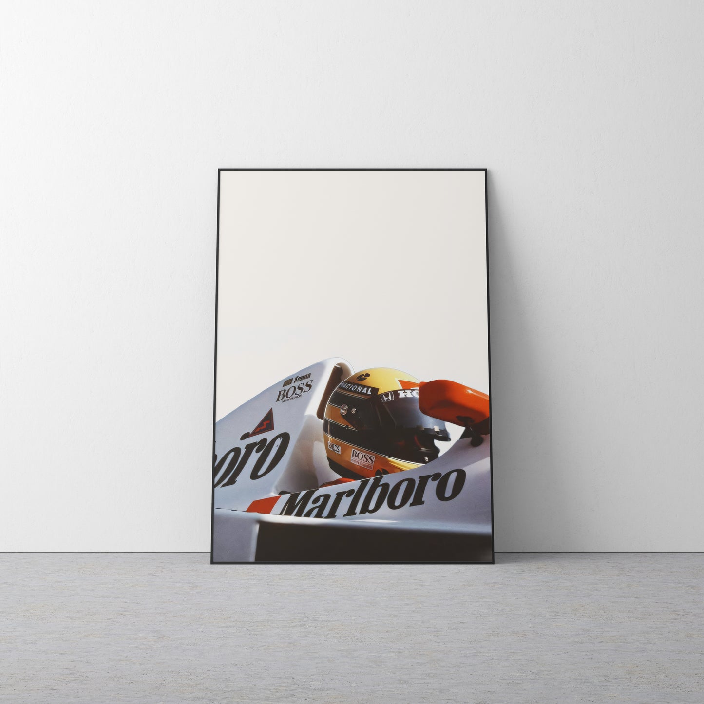 Ayrton Senna 'Red and White' Canvas