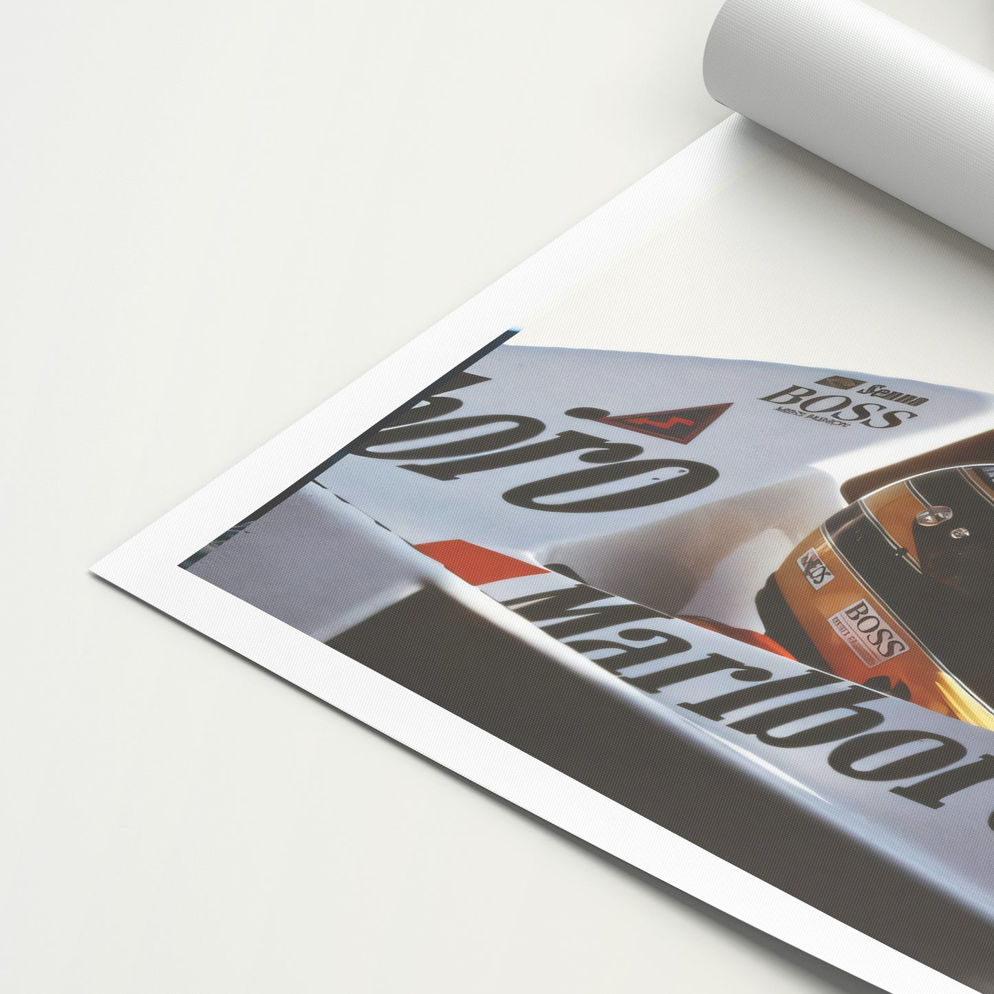Ayrton Senna 'Red and White' Canvas