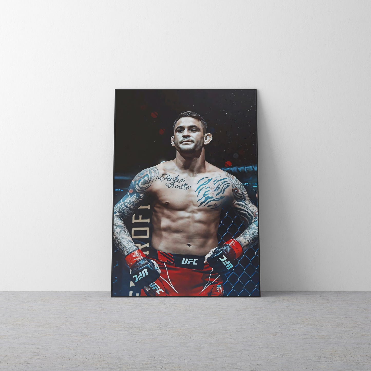 Dustin Poirier 'Red and Blue' Canvas