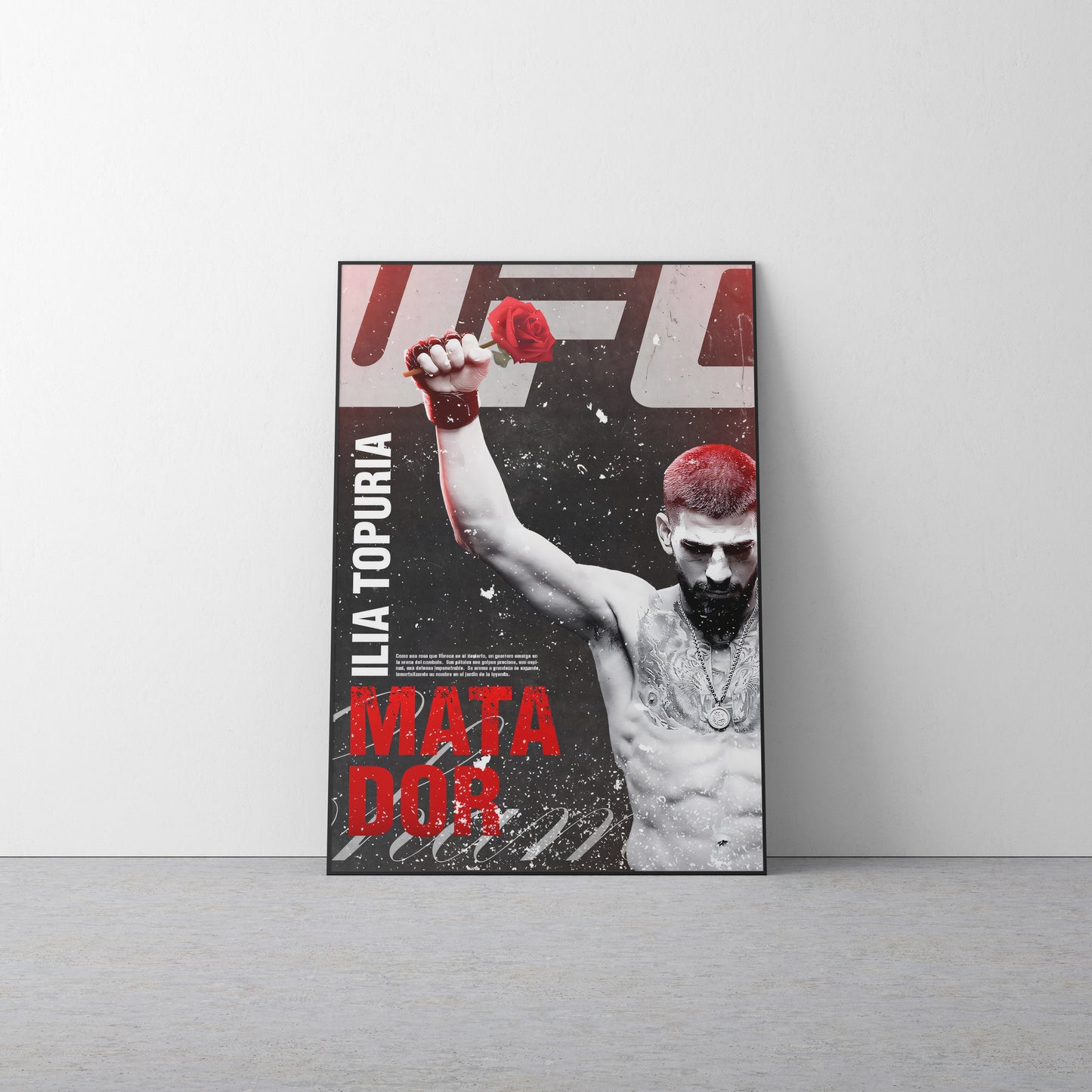 Ilia Topuria 'Red' Canvas