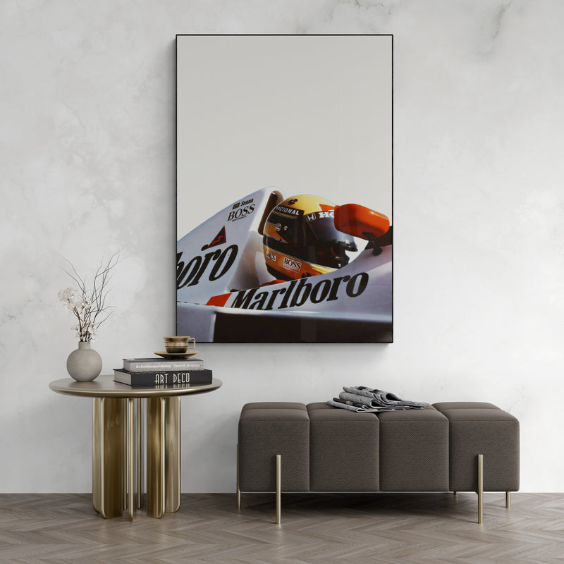 Ayrton Senna 'Red and White' Canvas