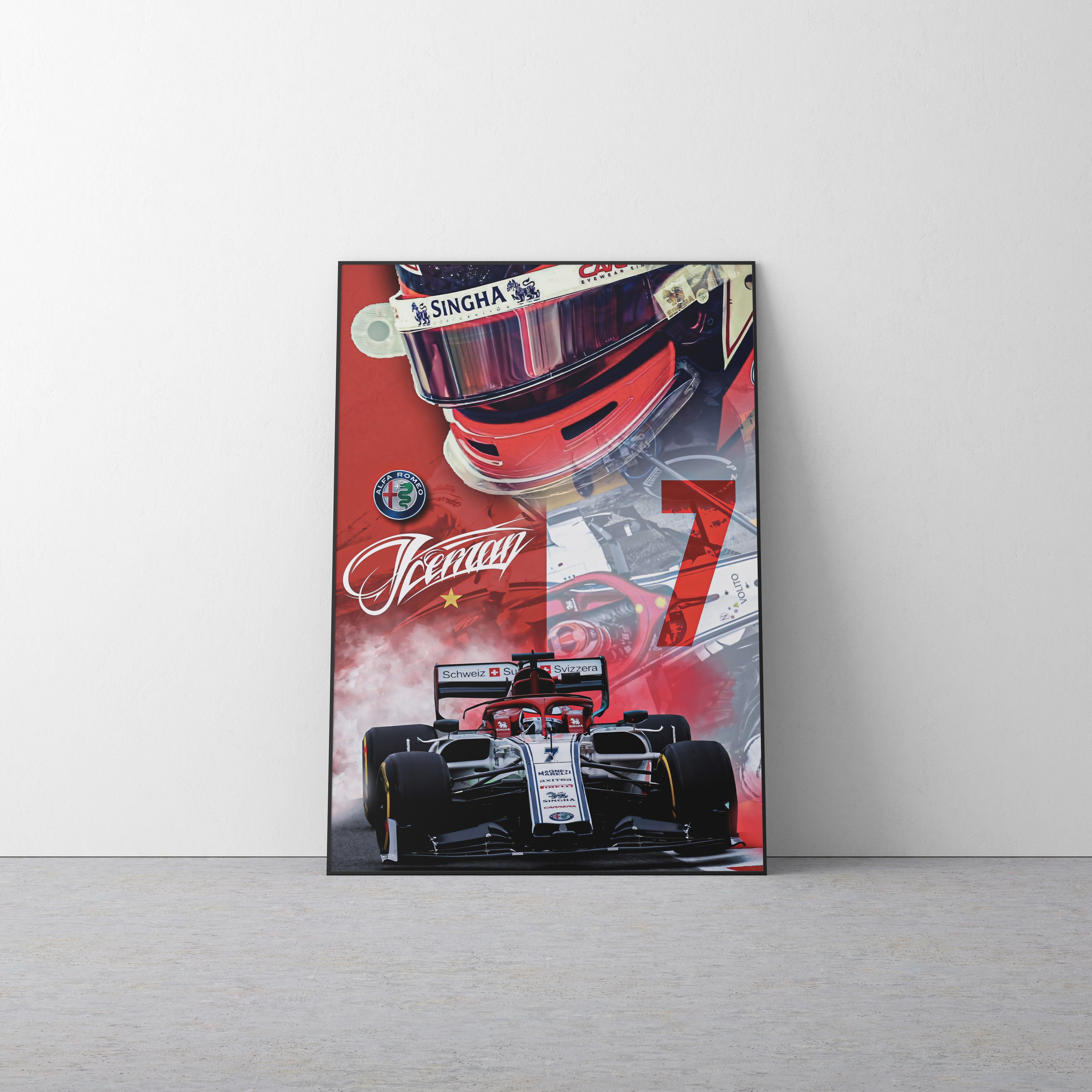 Kimi Raikkonen 'Alfa Romeo' Canvas