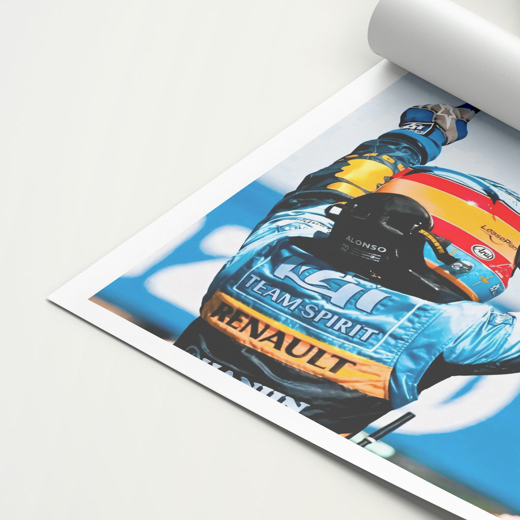 Fernando Alonso 'Renault' Canvas