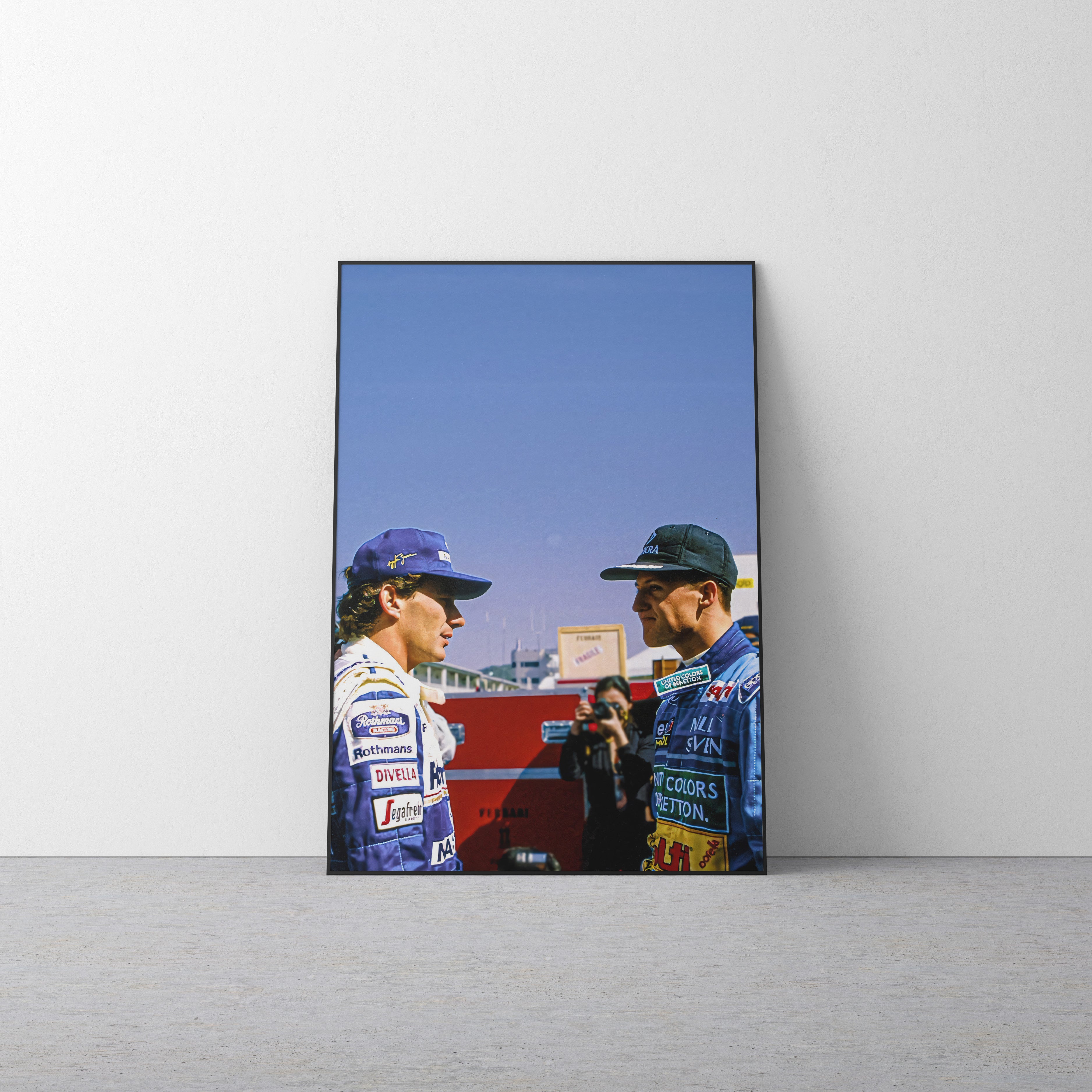 Michael schumacher, Ayrton senna 'Rivals' Canvas