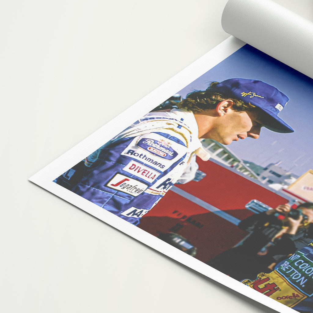 Michael schumacher, Ayrton senna 'Rivals' Canvas