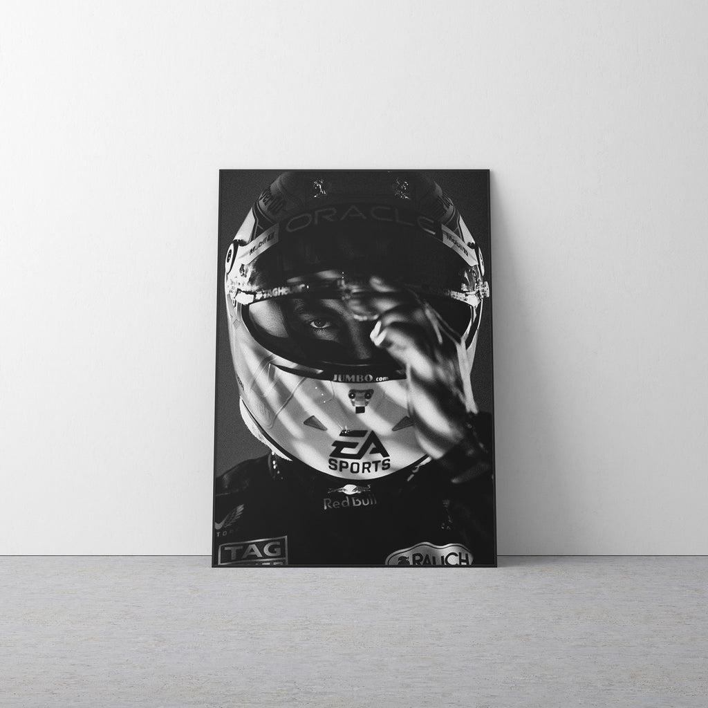 Max Verstappen 'Black and White' Canvas