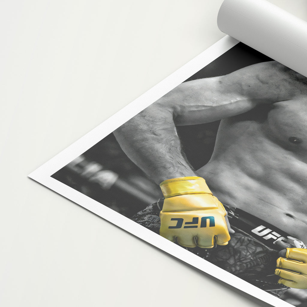 Dricus Du Plessis 'Black and Yellow" Canvas