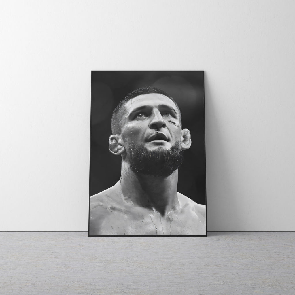 Khamzat Chimaev "B&W" Canvas