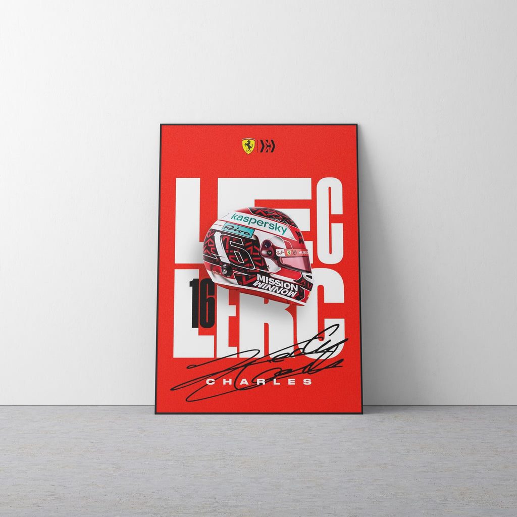 Charles Leclerc 'Red' Canvas