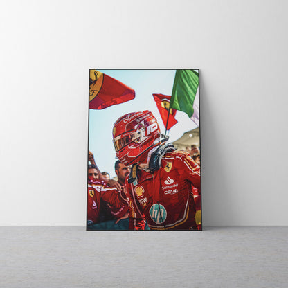Charles Leclerc 'Red' Canvas