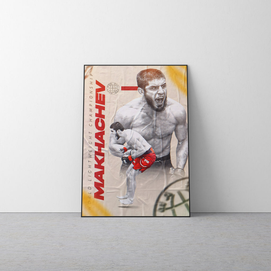 Islam Makhachev 'Gold' Canvas