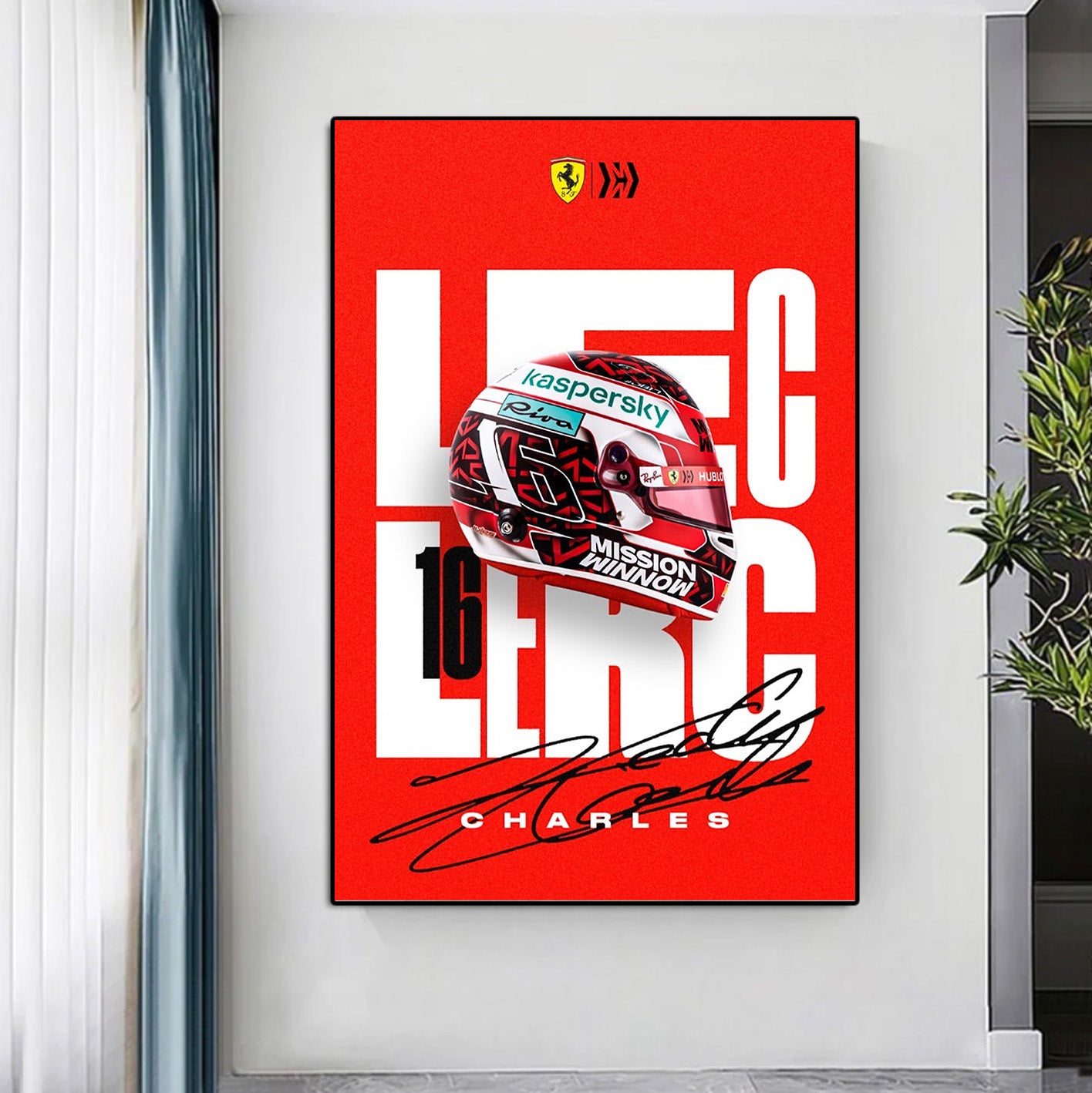 Charles Leclerc 'Red' Canvas
