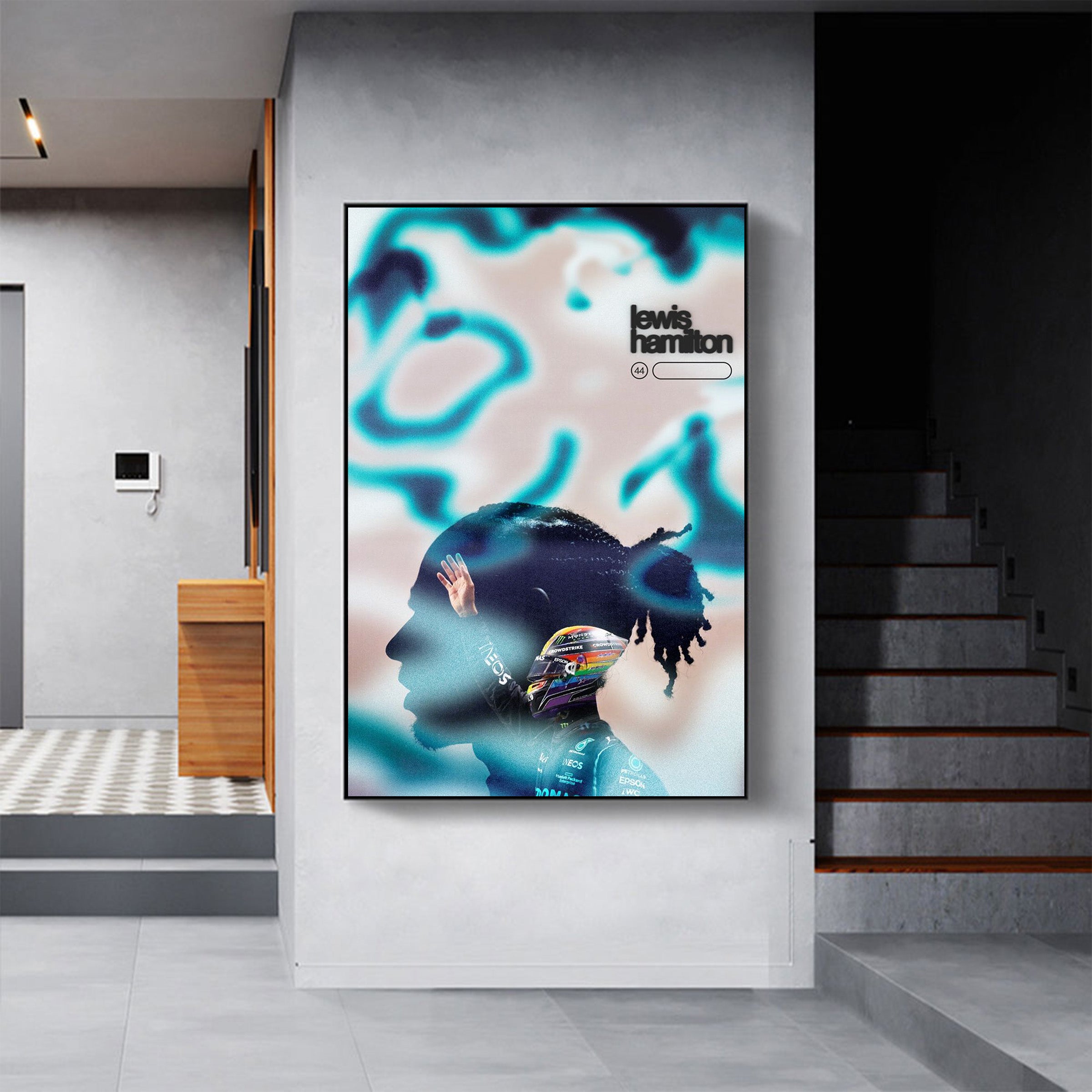 Lewis Hamilton 'Blue' Canvas