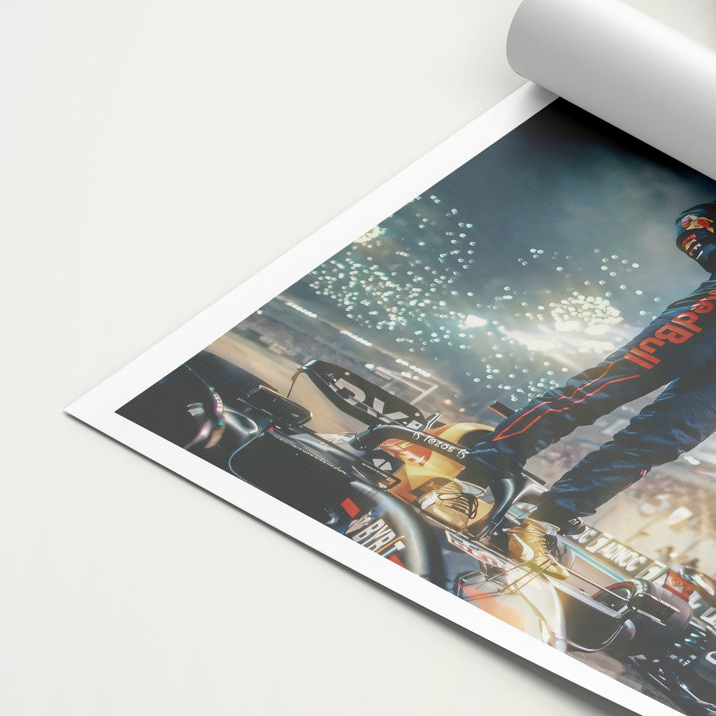 Max Verstappen 'Golden' Canvas