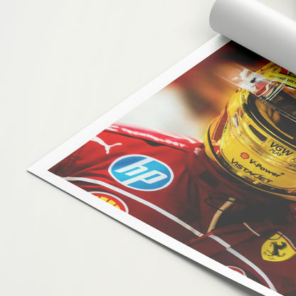 Lewis Hamilton 'Yellow Glow' Canvas