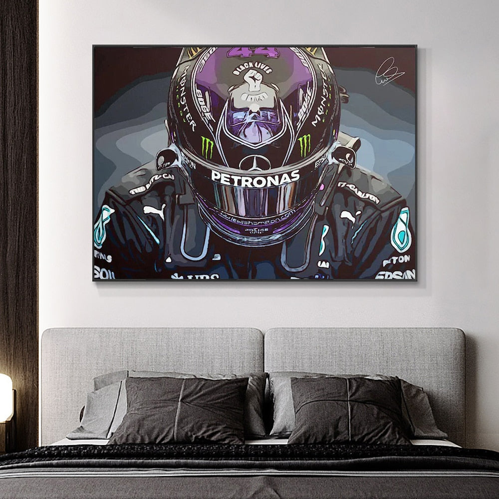Lewis Hamilton '2020' Signed Canvas