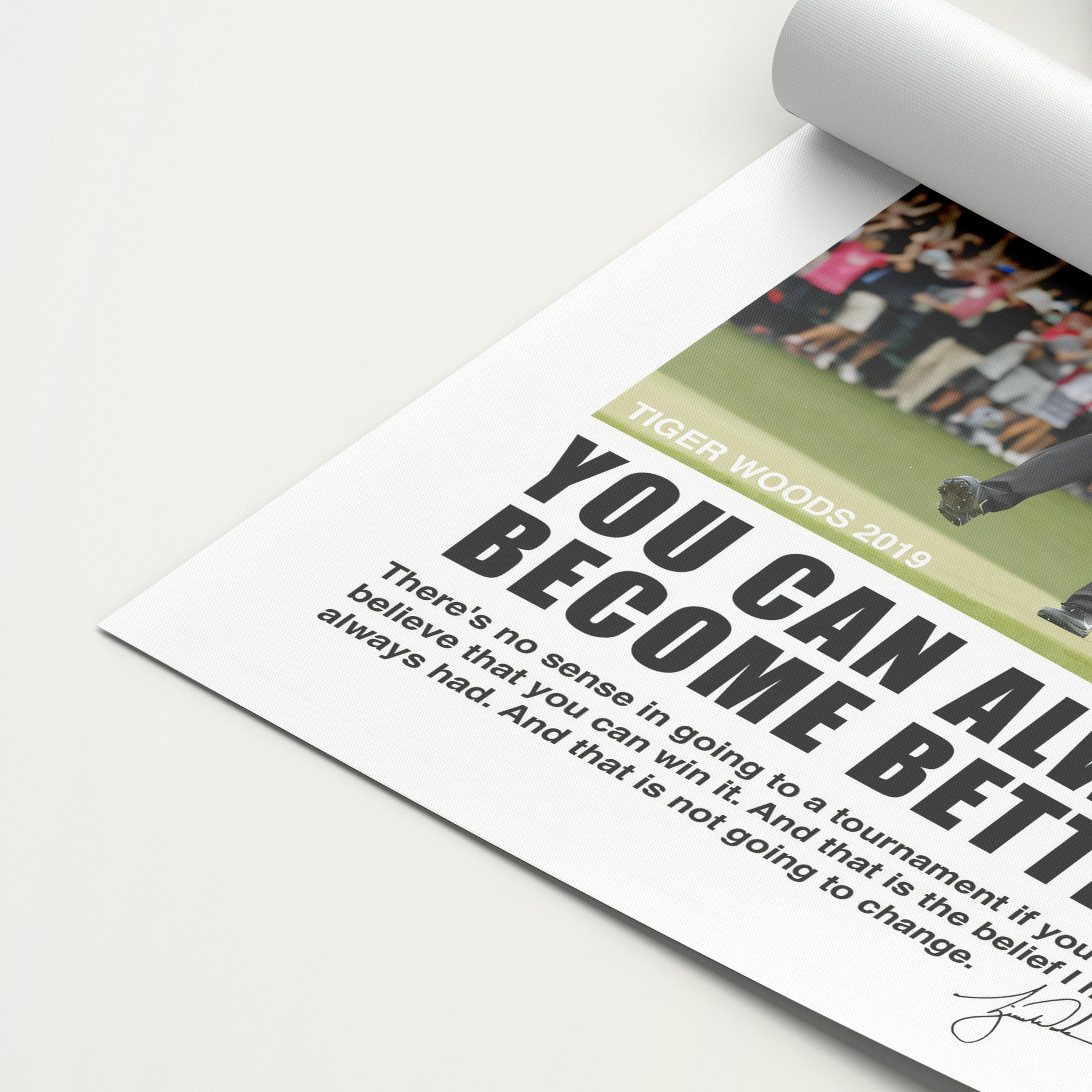 Tiger Woods 'Be Better' Canvas