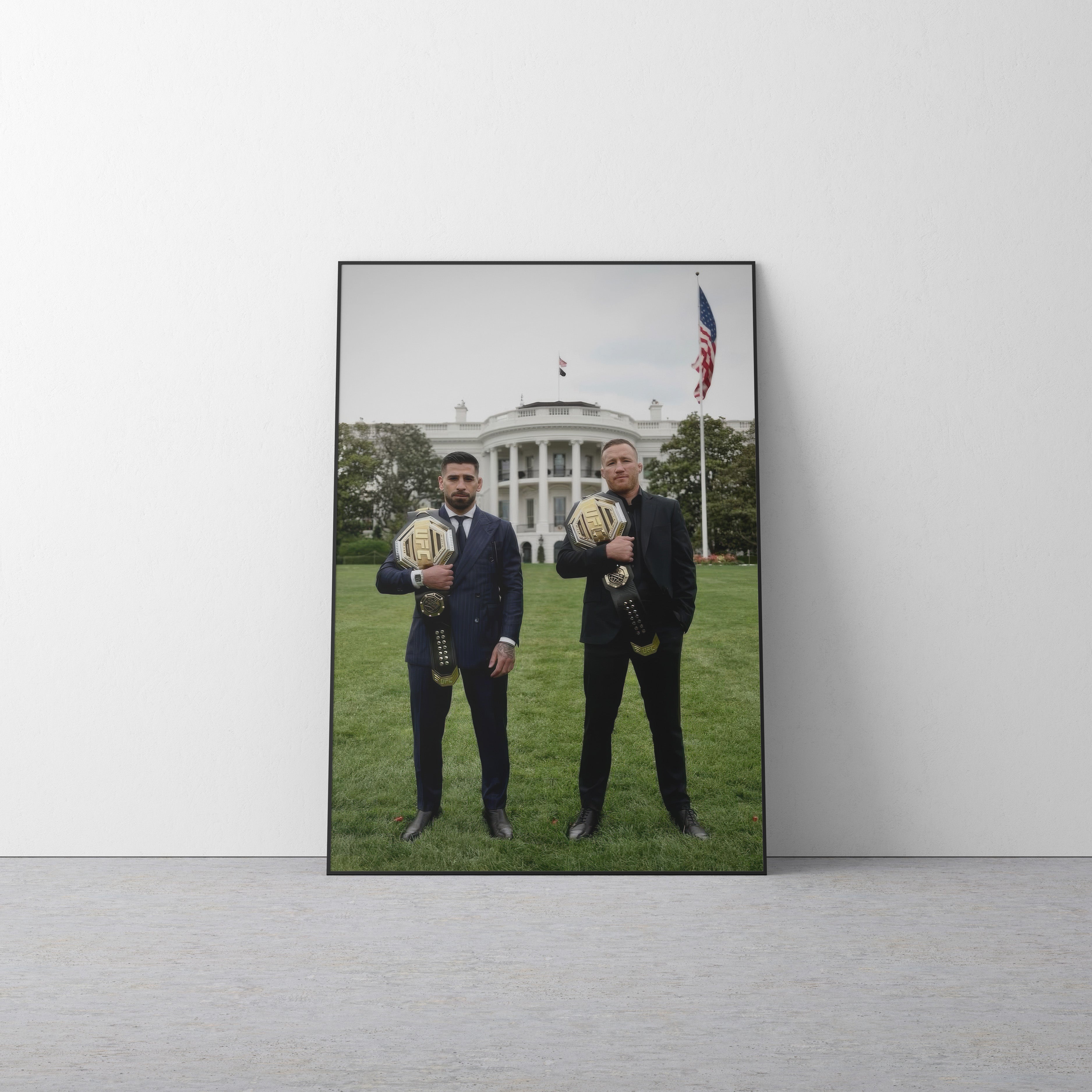 Ilia Topuria Justin Gaethje 'White House' Canvas