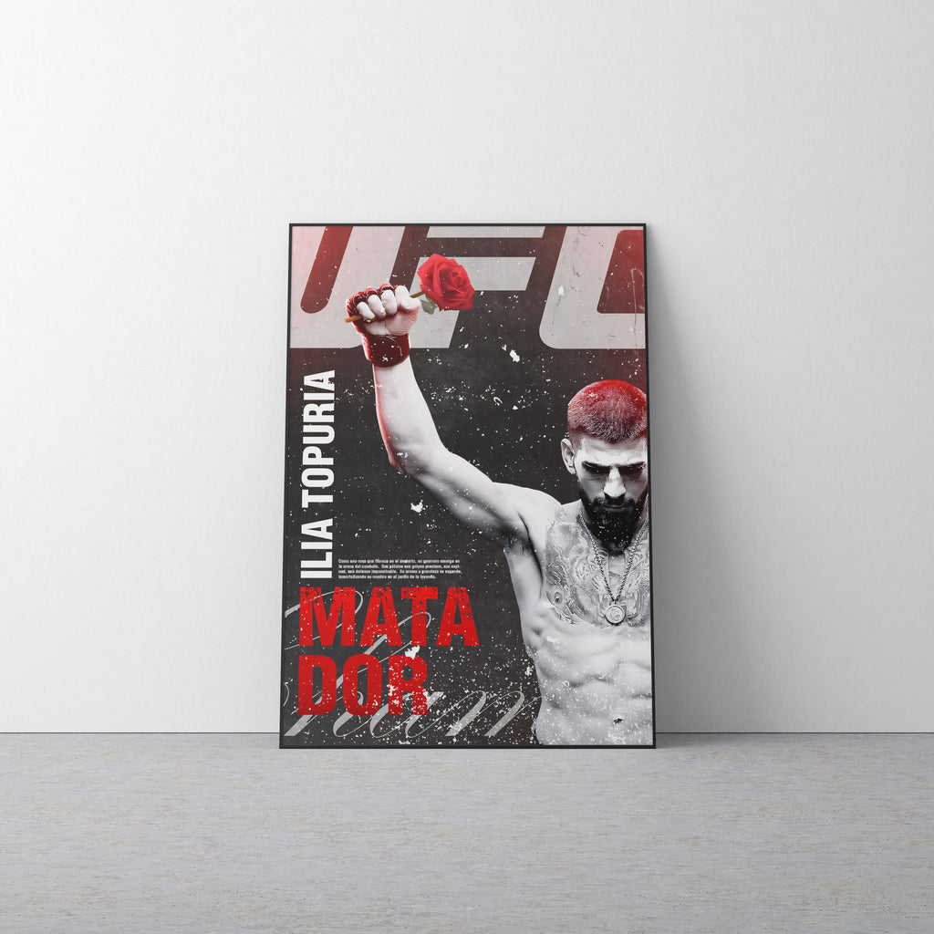 Ilia Topuria 'Red' Canvas