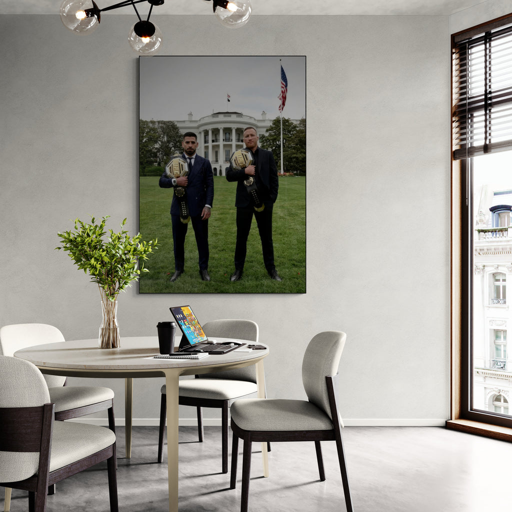 Ilia Topuria Justin Gaethje 'White House' Canvas
