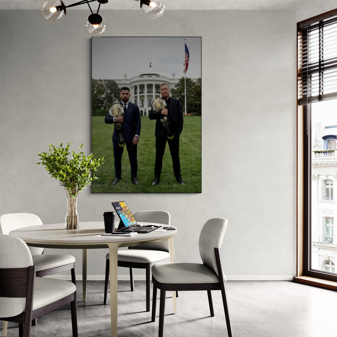 Ilia Topuria Justin Gaethje 'White House' Canvas