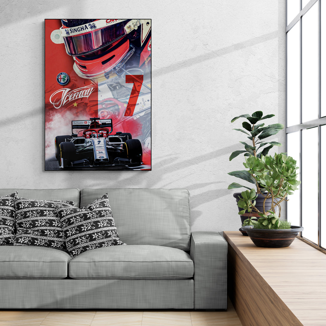 Kimi Raikkonen 'Alfa Romeo' Canvas