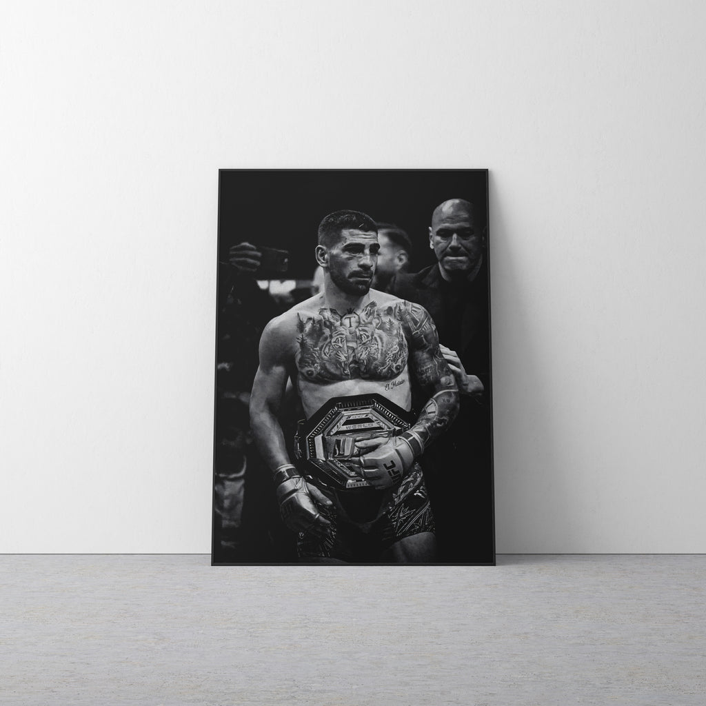 Ilia Topuria 'B&W' Canvas