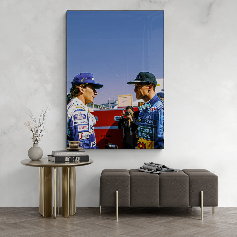 Michael schumacher, Ayrton senna 'Rivals' Canvas