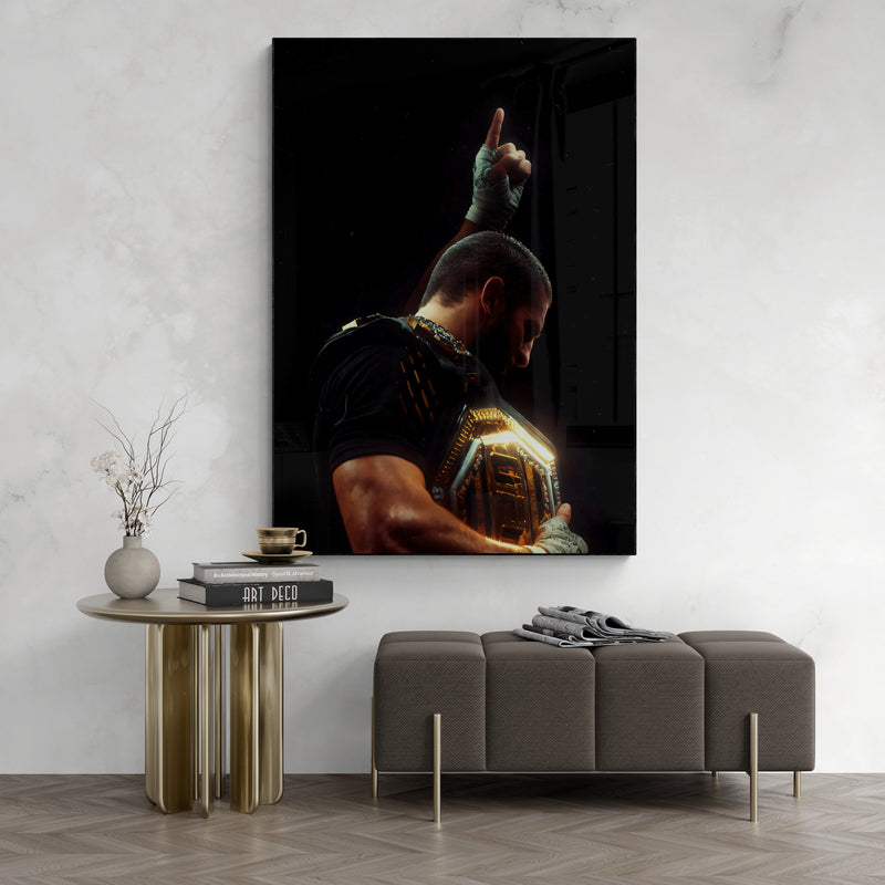 Islam Makhachev 'Gold' Canvas