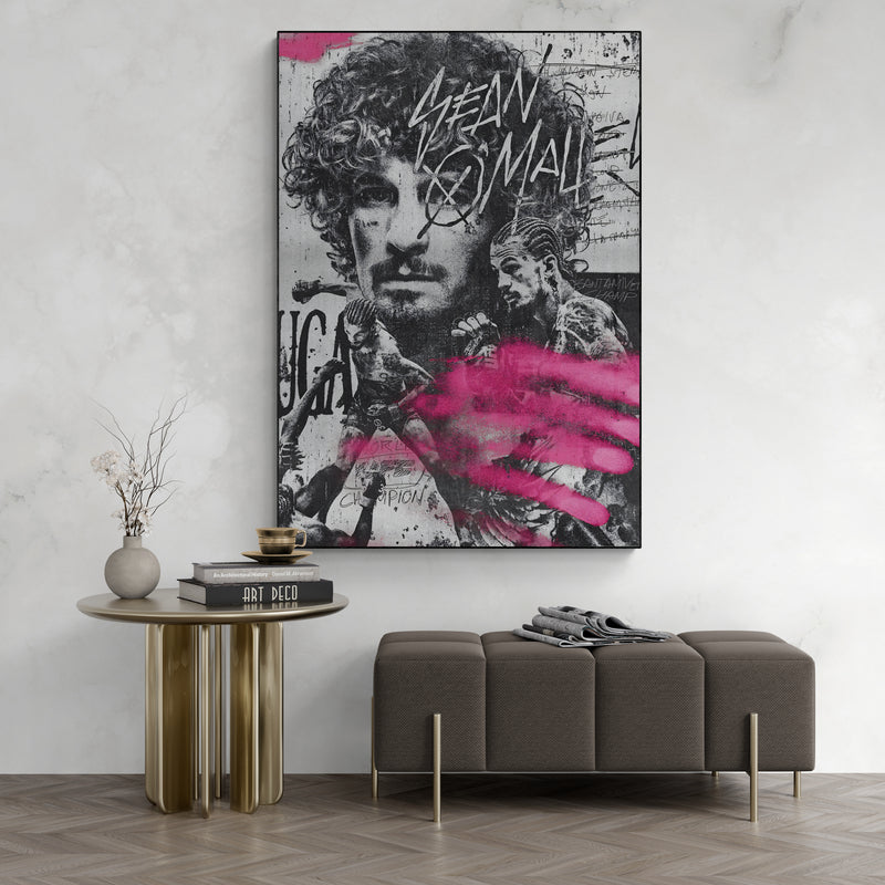 Sean O'malley 'Pink" Canvas
