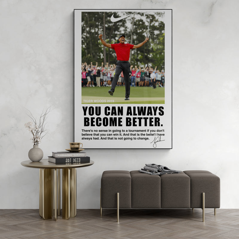 Tiger Woods 'Be Better' Canvas