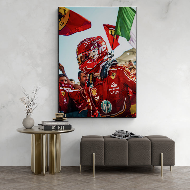 Charles Leclerc 'Red' Canvas