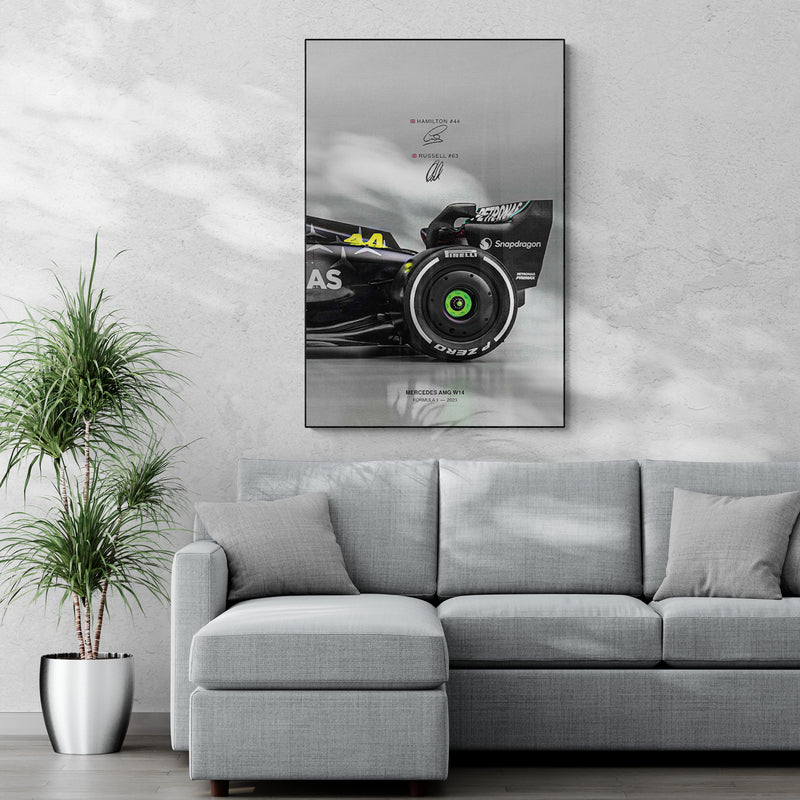 Lewis Hamilton '44' Canvas