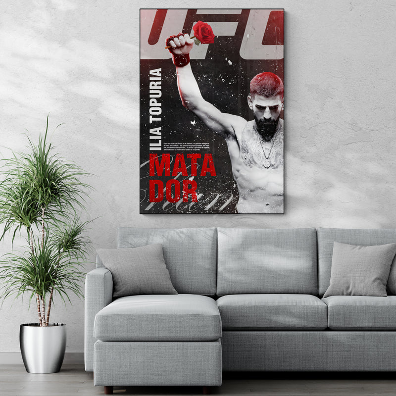 Ilia Topuria 'Red' Canvas