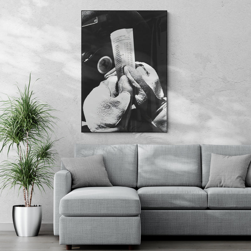 Ayrton Senna 'Time Sheet' Canvas