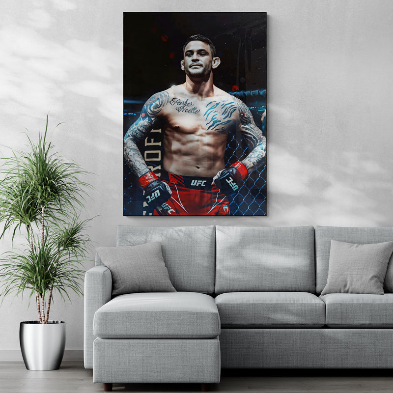 Dustin Poirier 'Red and Blue' Canvas