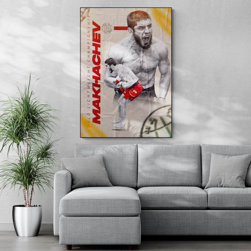 Islam Makhachev 'Gold' Canvas