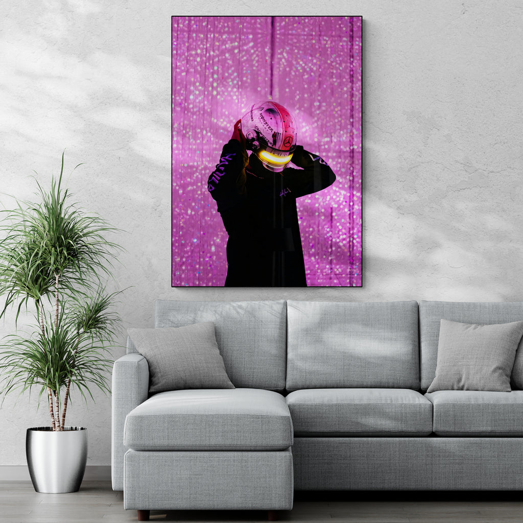 Lewis Hamilton 'Japan Pink' Canvas