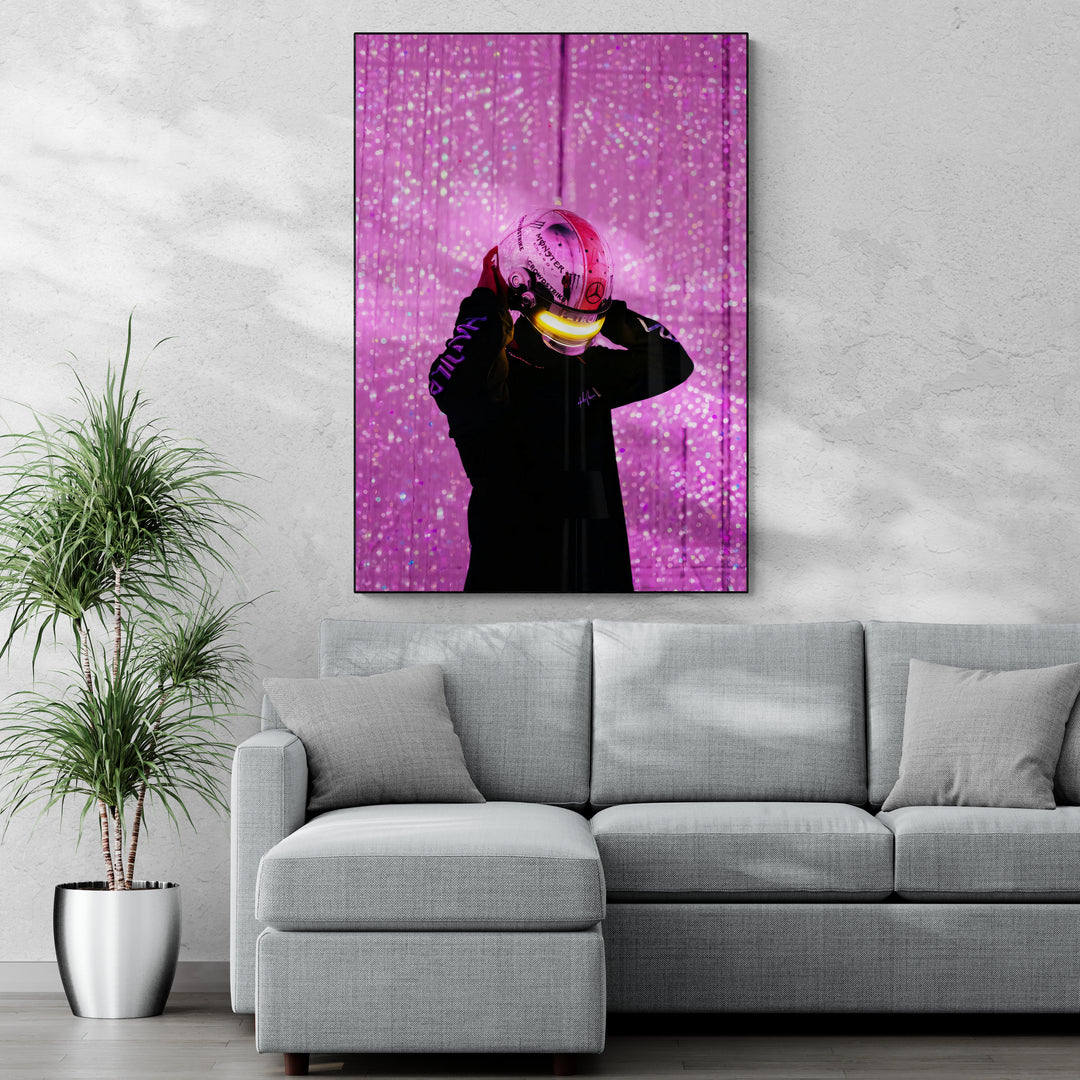 Lewis Hamilton 'Japan Pink' Canvas