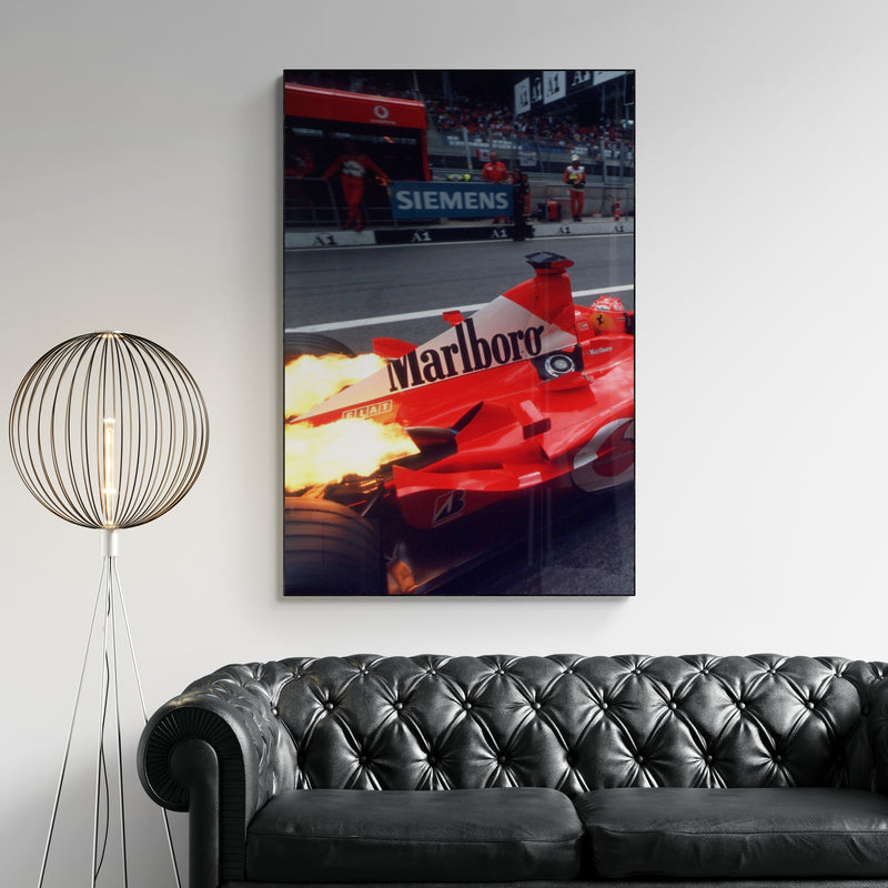 Michael Schumacher 'Flames' Canvas