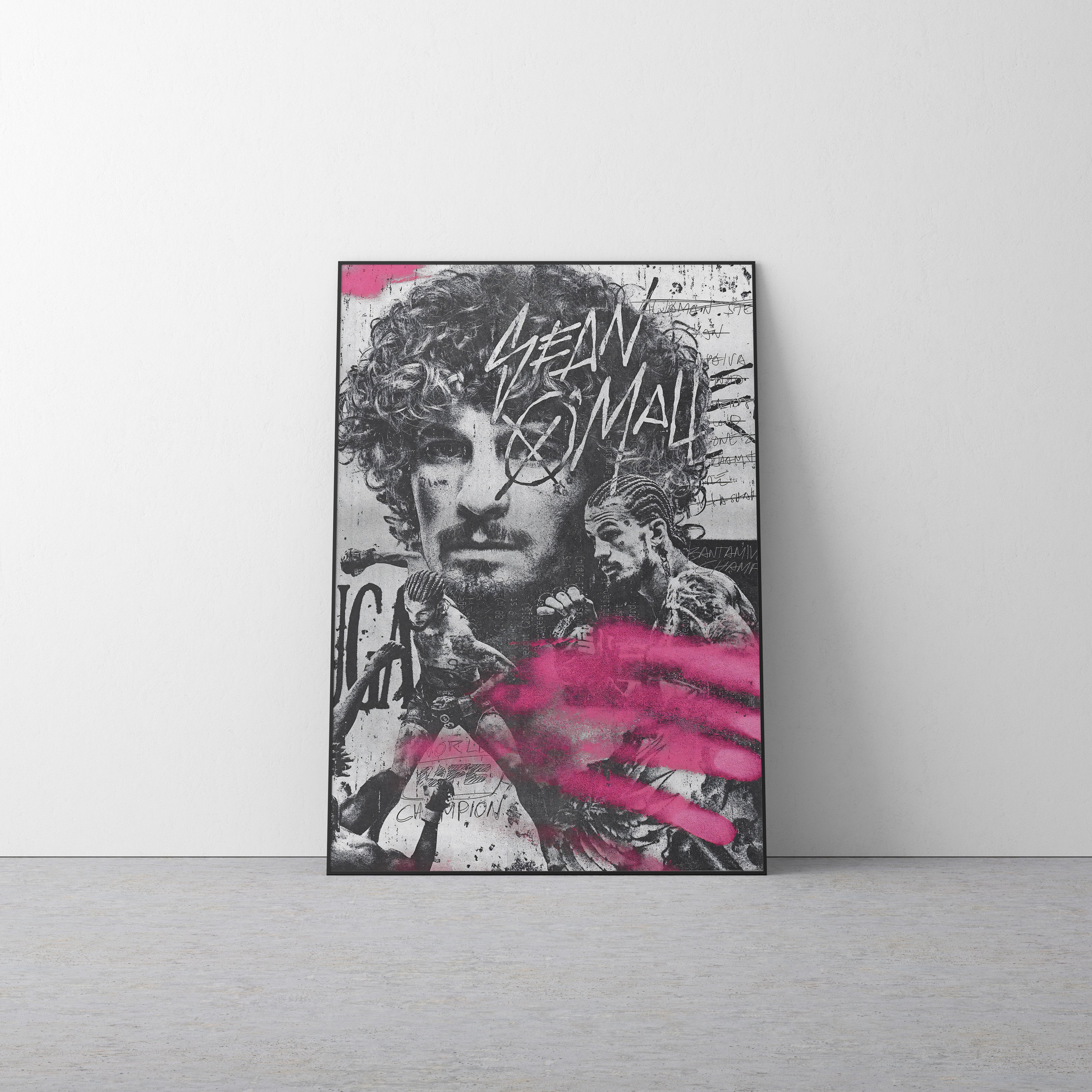 Sean O'malley 'Pink" Canvas