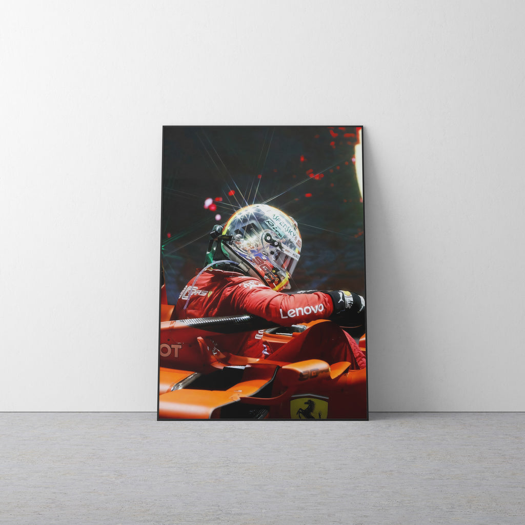 Sebastian Vettel 'Chrome' Canvas