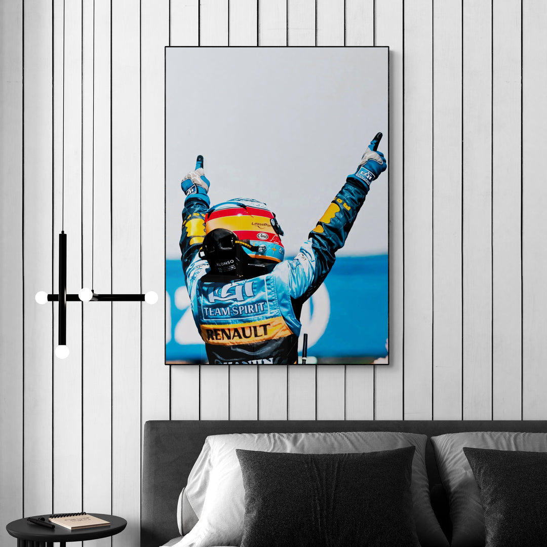Fernando Alonso 'Renault' Canvas