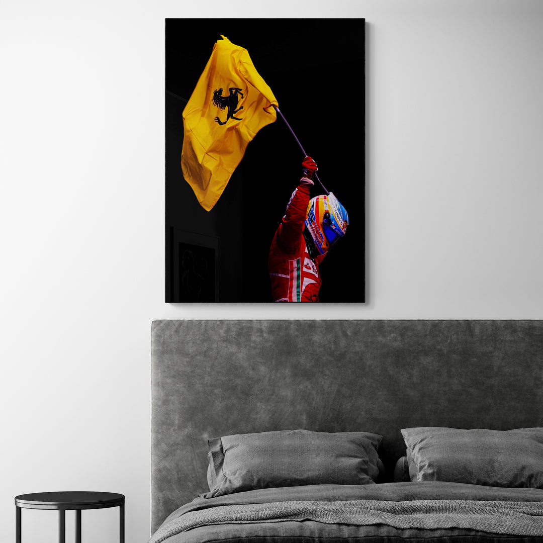 Fernando Alonso 'Ferrari' Canvas