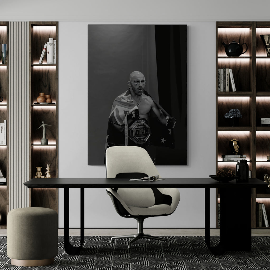 Alex Volkanovski 'Black and White' Canvas