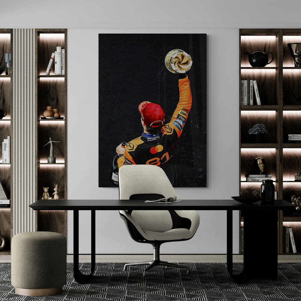 Oscar Piastri 'Trophy' Canvas