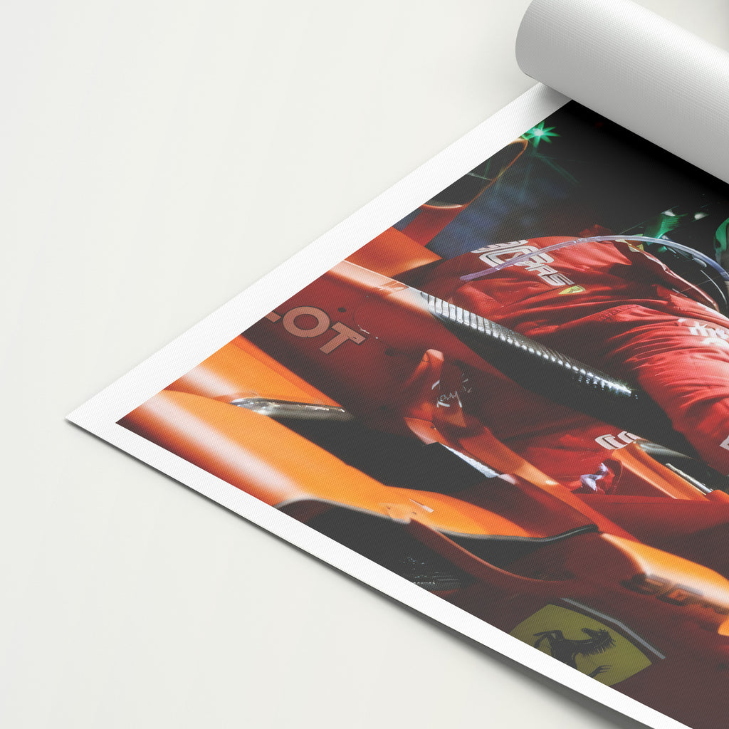 Sebastian Vettel 'Chrome' Canvas